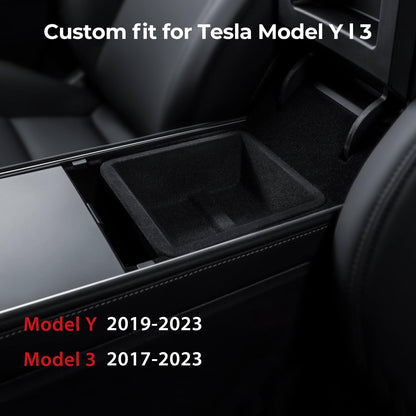 Foxpark Tesla Center Console Organizer Tray for Tesla Model Y, Accessories for Tesla (Rear Armrest Organizer)